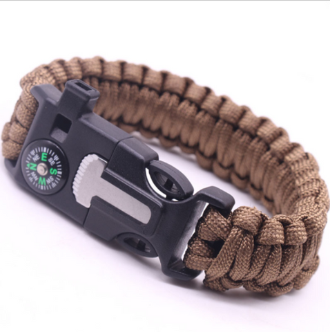 Emergency Paracord Bracelets, Survival Bracelet With Embedded Compass Whistle Survival Fire Starter Scraper Accessories