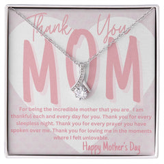 (Almost Sold Out) Thank You Mom Mother's Day Necklace - Alluring Beauty